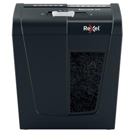 REXEL Destruidora de Corte Tiras Secure S5, 5 Folhas, Cesto de 10 L, Destrói Papel, Agrafos e Clipes