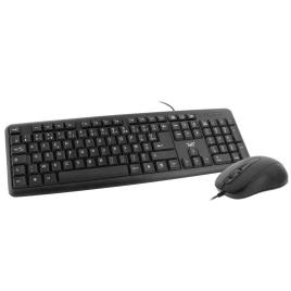 Conjunto Teclado e Rato Bridge, com Fios, Preto