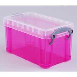 RUP Caixa de Arrumação Rub, 2,1 L, Rosa com Tampa Transparente