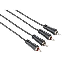 Cabo de Áudio, 2x RCA, Blindado, 1,5 m, Preto