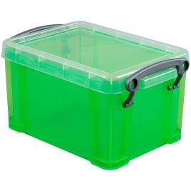 Caixa de Arrumação Rub, 1,6 L, Verde com Tampa Transparente