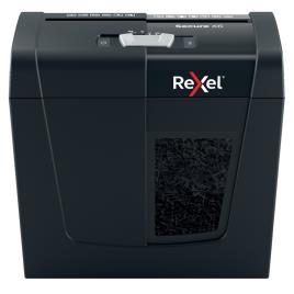 REXEL Destruidora de Corte Cruzado Secure X6, 6 Folhas, Cesto de 10 L, Destrói Papel, Agrafos e Clipes