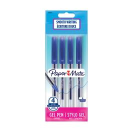 PAPER MATE Esferográfica Gel Jiffy, Ponta de 0,5 mm, Tinta Azul, 4 Unidades