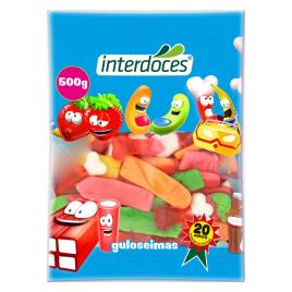 INTERDOCES Gomas Brilho, 500 g, Sortido