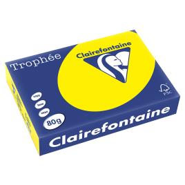 Clairefontaine Papel Cópia, Laser e Jato de Tinta Trophée, A4, 80 g/m², Amarelo Sol, Resma de 500 Folhas