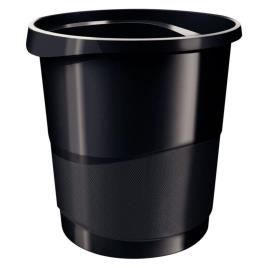 Cesto Papéis Europost Vivida, 14 L, Plástico, Preto