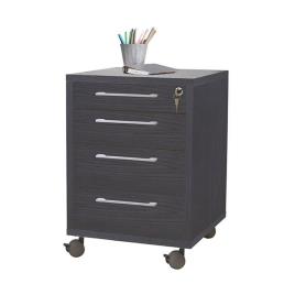TVILUM Bloco 4 Gavetas Sophie, 48,2 x 68,2 x 49,1 cm, Melamina, Preto