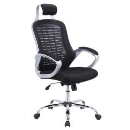 Cadeira de Executivo Verona G-4268, Rede Mesh, Preto e Cinzento