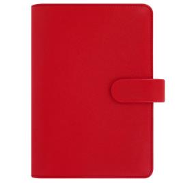 Filofax Organizador Saffiano, Médio, Couro Liso, Vermelho