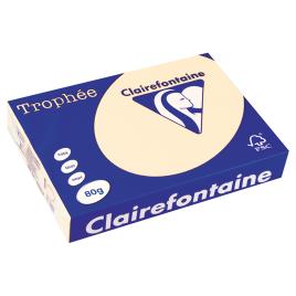 Clairefontaine Papel Cópia, Laser e Jato de Tinta Trophée, A4, 80 g/m², Marfim, Resma de 500 Folhas