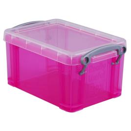 RUP Caixa de armazenamento empilhável rosa de 0,7 L, 155 x 100 x 80 mm