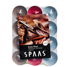 SPAAS Vela Aromática Tealight Madeira Exótica, Castanho