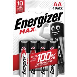 Energizer Pilhas Alcalinas MAX® AA LR6, Embalagem 4 Unidades