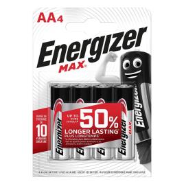 Energizer Pilhas Alcalinas MAX® AA LR6, Embalagem 4 Unidades