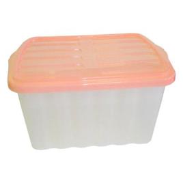 CLI Caixa de Arrumação Multiusos, 12 L, Transparente com Tampa Laranja