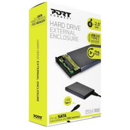 Caixa Externa USB 3.0 Tipo-C para Disco SATA 2,5”, Preto
