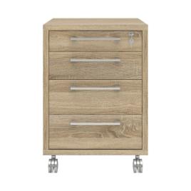 TVILUM Bloco 4 Gavetas Sophie, 48,2 x 68,2 x 49,1 cm, Melamina, Carvalho