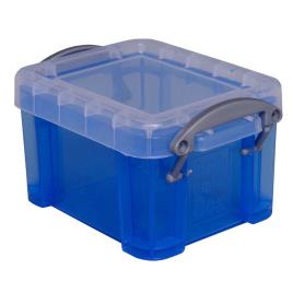 Caixa de armazenamento empilhável cilíndrica azul de 0,14 L, 96 x 55 mm