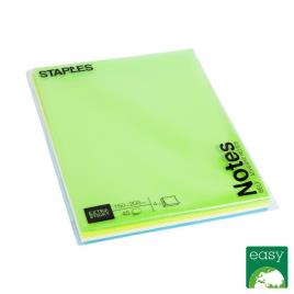 Blocos de Notas Autocolantes Extra Aderentes, 150 x 203 mm, 70 g/m², Várias Cores em Néon e Pastel