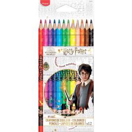 Lápis de Cor Harry Potter, Minas de Várias Cores, Pack de 12 Lápis