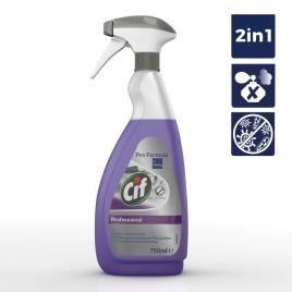 Garrafa de spray de líquido de limpeza desinfetante profissional para cozinhas 2 em 1, roxo, 750 ml