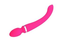 Vibrador poderoso de cabeça dupla de 10 velocidades para mulheres (rosa) OEMG