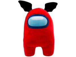 Peluche Among Us Vermelho Asas de Morcego 30 Cm