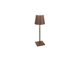 Candeeiro de Mesa Poldina L Desk Corten Led Recarregável e Regulável ZAFFERANO