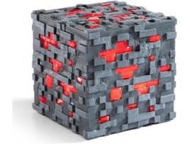 Réplica Redstone Ore com Luz Minecraft 10 Cm