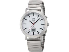 ETT ECO TECH TIME Prata Aço Inoxidável Egs-11580-11M Relógio para Homem