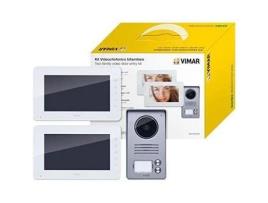 Videoporteiro VIMAR Kit Bifamiliar com Alimentadores Multifichas Branco/Cinzento K40911