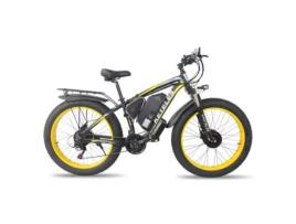 Bicicleta Elétrica KETELES 1000Wx2 55Km/H 26'' 48V 23Ah 130Km-Amarelo