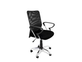 Cadeiras de Escritório com Assento Têxtil Cor Preta Modelo Helena FURNITURE STYLE