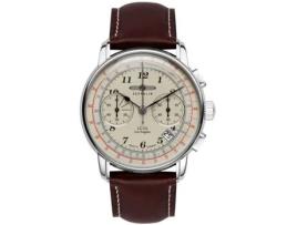 ZEPPELIN Castanho Couro Genuíno Lz-127 7614-5 Relógio para Homem