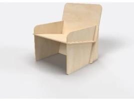 Cadeirão  COMPACT MOB Madeira natural (75 x 65 x 65 cm)
