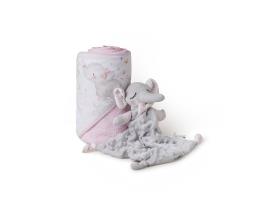 Toalha Banho+doudou Interbaby Rosa