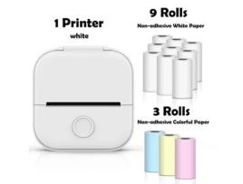 Portable Mini Thermal Printer Wirelessly Bt 203Dpi Photo Label Memo Wrong Question Printing With Usb Cable Imprimante Portable HHZ