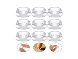 Protetor Adesivo Multiusos de Borracha Transparente com 2Cm 9 Unidades