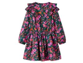 Vestido de Criança VIDAXL Comprida Vida Xl Estampa Floral 116.0 Rosa (116 cm)