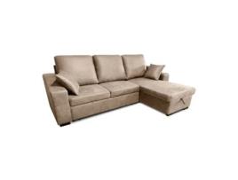 Sofá Cama Con Chaiselongue Edna Cemento 284 X 95 X 82 Cm DUEHOME