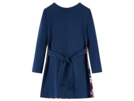 Vestido de Criança VIDAXL Comprida Vida Xl Estampa Veado 140 Azul (140 cm)