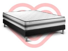 Conjunto Vital Power Recover 135 X 190 Cm Somier Kit Preto