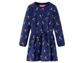 Vestido de Criança VIDAXL Estampa Cogumelos Vida Xl 116.0 Azul (116 cm)