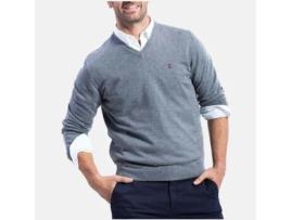 Camisola de Homem PULPO Jersei Gray Pico Cuello Cinzento (S)