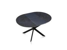 Mesa Redonda Extensível Onix Negro 140 X 75 X Cm DUEHOME