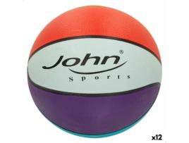 Bola de Basquetebol John Sports Rainbow 7 Ø 24 cm 12 Unidades