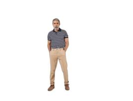 Calças de Homem FRONT ROW Chino Stretch Cinzento (S)