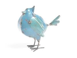 Peça Decorativa LUV SAFFRON Recycled Iron Blue Bird Tabletop Decorative