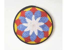 Peça Decorativa LUV SAFFRON Handwoven Mandala Wall Plate