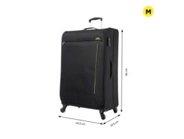 Mala Blanda Eco-Friendly de Mediana Negro Travel Lite